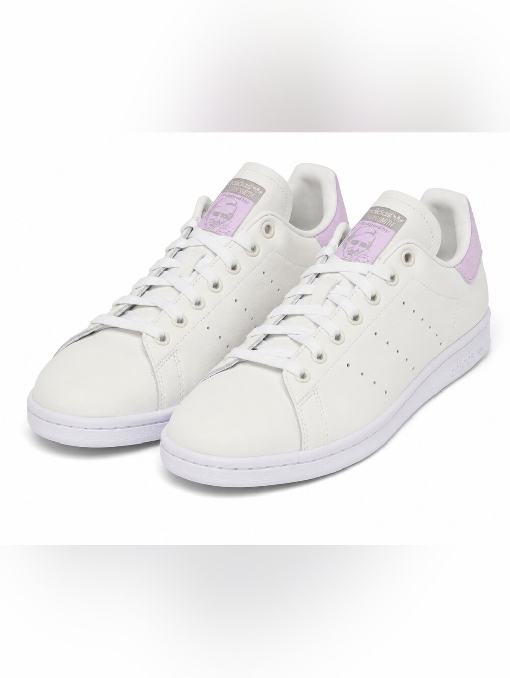 Adidas Stan Smith Women's White Lavender Sneakers Casual Fashion Shoes
